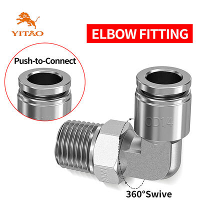 Torque Air Line Service Kit 1/4 NPT Elbow Push-In Connection Air Suspension TR2012AS