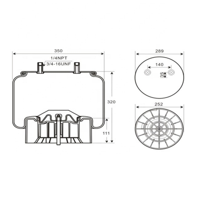 W01-358-8091 Goodyear 1R14-171 Poduszki powietrzne Heavy Duty do Hendrickson